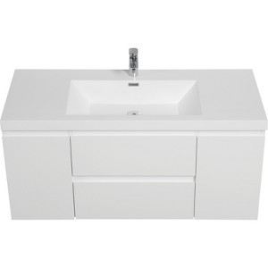 Bencmate Bathroom Storage Cabinets, Modern Wall Mounted Bathroom Storage Vanity Cabinet, Soft Close Drawers, White, 47.24"*19.69"*22.44" - 1 of 4