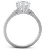 Pompeii3 1.05 Ct Diamond Engagement Ring Vintage Accent 14k White Gold 8 Prong - 3 of 4
