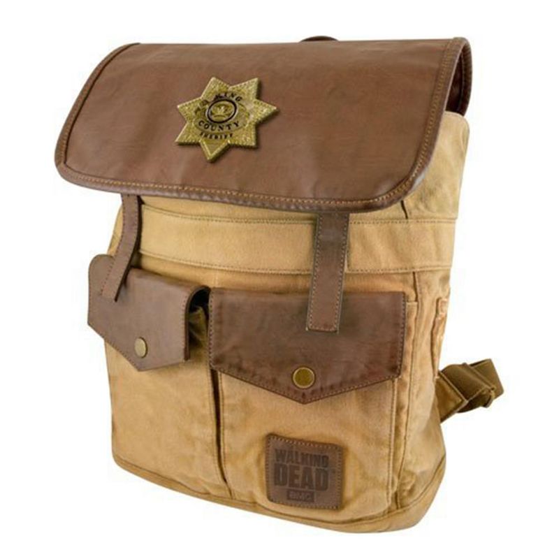 Crowded Coop, LLC The Walking Dead Sheriff Rick Grime's Brown Backpack, 1 of 2