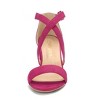 Allegra K Women's Open Toe Crisscross Buckle Ankle Strap Block Heel Sandals - 2 of 4