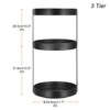 Unique Bargains Carbon Steel Kitchen Turntable Metal Condiment Lazy Susan Organizer Black - 3 of 4