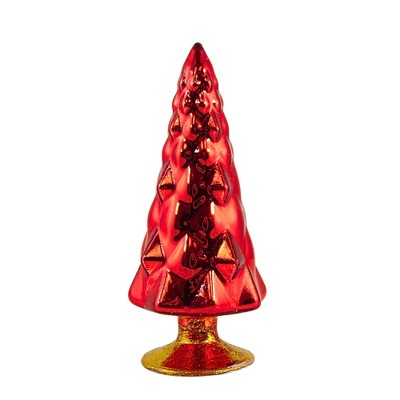 Craftoutlet.Com 4.0 Inch Colored Small Hue Glass Tree Decorative Holiday Decor Tree Sculptures