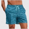Anna-Kaci Men's Abstract Print Swim Trunks with Elastic Waistband and Adjustable Drawstring - 3 of 4