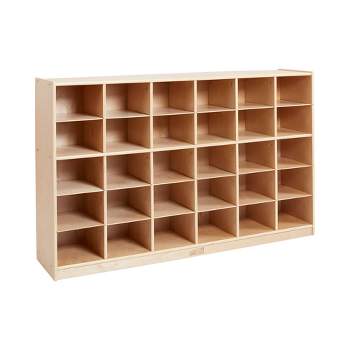 ECR4Kids 30 Cubby School Storage Cabinet - Rolling Cabinet with 30 Bins Slots