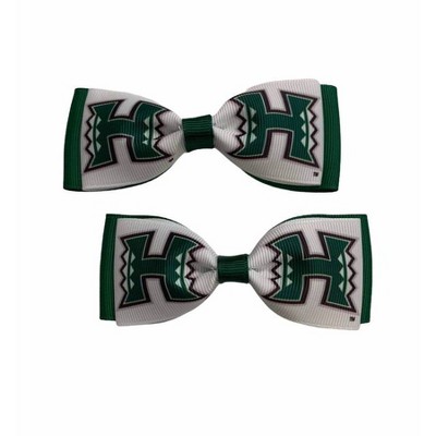 NCAA Hawaii Rainbow Warriors Hair Bow 2pk