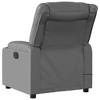 vidaXL Gray Faux Leather Massage Recliner Chair - Manual Adjustability, Vibration Massage, Cup Holders, Usb Powered For Living Room - 4 of 4