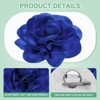 Unique Bargains Alloy Satin Fabric Big Rose Flower Dainty Brooches and Pins 2 Pcs - 2 of 4