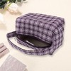 Unique Bargains Women's Plaid Handheld Cosmetic Bag 1 Pc - 2 of 3