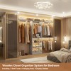 Besiost 20-96'' W Closet System with Hanging Rods and Shelves, Closet Organizer for Bedroom - 3 of 3