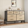 52" Wide 7 Dresser for Bedroom, with Storage Freestanding, Wooden Closet Dresser Storage Dresser Chest for Living Room, Bedroom, Oak - 3 of 4