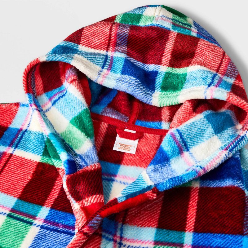 Kids&#39; Plaid Robe - Cat &#38; Jack&#8482; Red/Green/Blue, 4 of 8