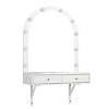 Vanity Desk Modern with Lighted Mirror and Charging Station for Small Spaces 31.5in Wide-3irtyhousy - 3 of 4