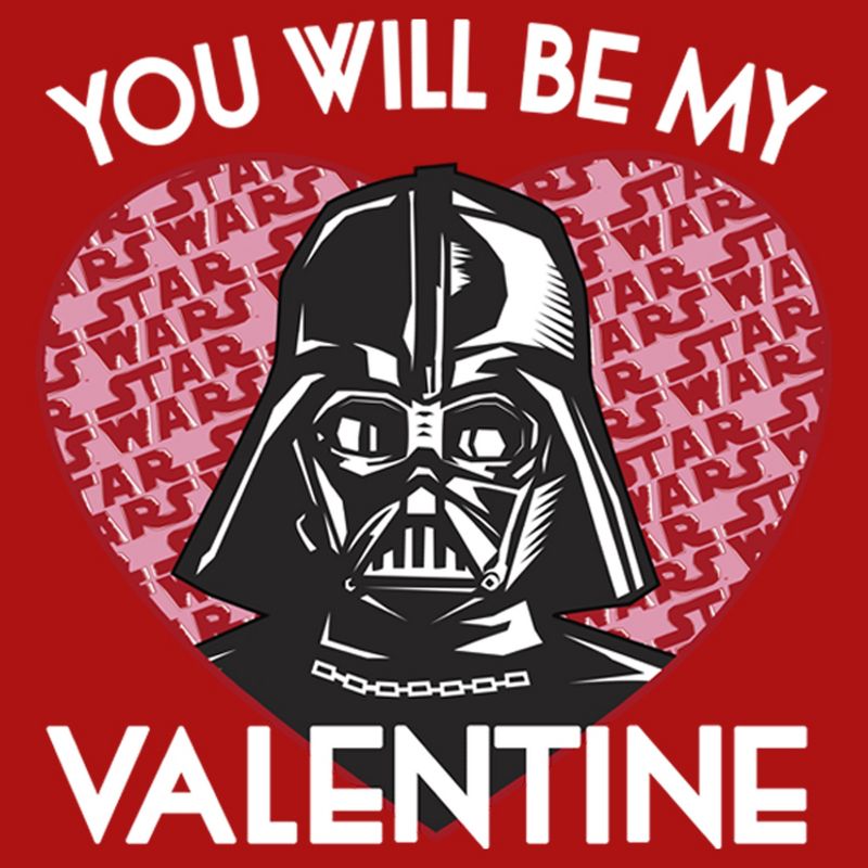 Boy's Star Wars Valentine Darth Vader Invitation T-Shirt, 2 of 5