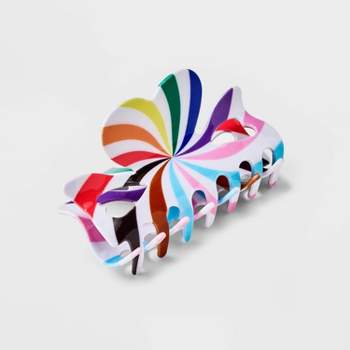 Kids' Pride Rainbow Swirl Heart Claw Clips - art class™