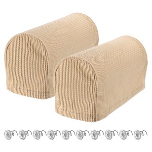 Unique Bargains Stretchy Anti-Slip Sofa Couch Armchair Covers with Pins 2 Pcs - 1 of 4