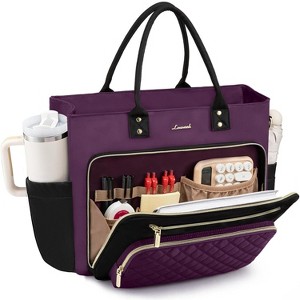 Teacher Tote Bag for Women, 17 Inch Laptop Bag with Multiple Pockets, Professional Work and Business Briefcase - 1 of 4