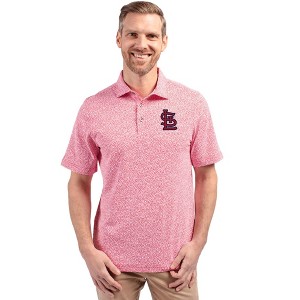 St Louis Cardinals Cutter & Buck Virtue Eco Pique Botanical Print Recycled Mens Polo - 1 of 1
