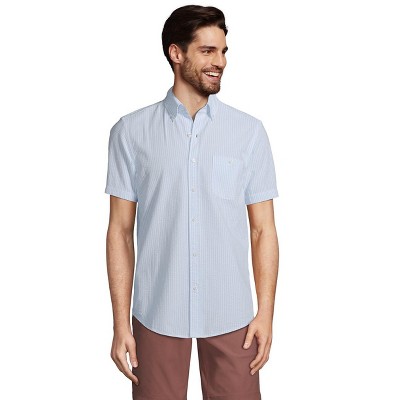 Lands' End Men's Traditional Fit Short Sleeve Seersucker Shirt : Target