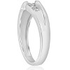 Pompeii3 1/4ct Diamond Mens Wedding Ring 10k White Gold - 2 of 4
