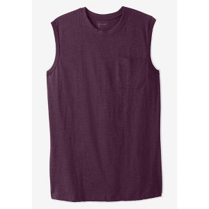Boulder Creek by KingSize Men's Big & Tall Heavyweight Pocket Muscle Tee - 1 of 4
