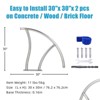 30"x30" 304 Stainless Steel Pool Handrails (2pcs) – Inground Pool Rails with Blue Grip Cover, Rustproof High Load Capacity & All Accessories - 4 of 4