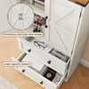 Storage Cabinet with Big Drawers, Adjustable Shelves & Barn Doors, Pantry Cabinet - 3 of 4