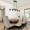 DAKAFUL Modern Linear Pendant Light, Industrial Metal Chandelier with Clear Glass Shades for Kitchen Island/Dining Room - 4 of 4