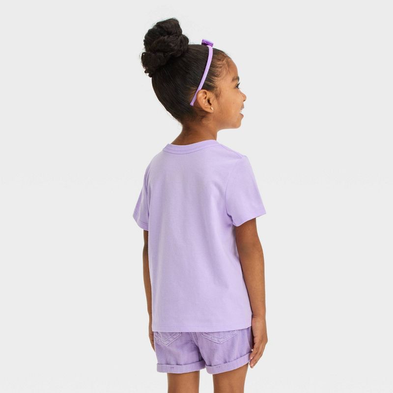 Toddler Girls' Bunny Short Sleeve T-Shirt - Cat & Jack™ Purple, 3 of 5