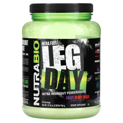 NutraBio Intra Fuel, Leg Day, Grape Berry Crush, 2.08 lb (946 g)
