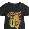 Girls' - Marvel - Guardians of the Galaxy Groot Collegiate Fitted Short Sleeve Graphic T-Shirt - 2 of 4