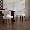 Sapphtopaz Mid Century Modern Dining Chairs Set of 2, Farmhouse Linen Side Accent Chairs Kitchen Chairs with Hardwood Frame for Dining Room, Kitchen - 3 of 4