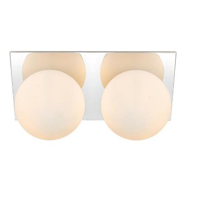 Elegant Lighting Jillian 2 light Chrome and frosted white Bath Sconce
