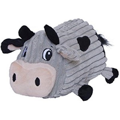 Outward Hound Fattiez Cow Plush Squeaky Dog Toy, Medium