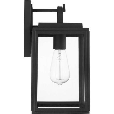 Coastal-Inspired Black Bronze Outdoor Lantern with Clear Glass
