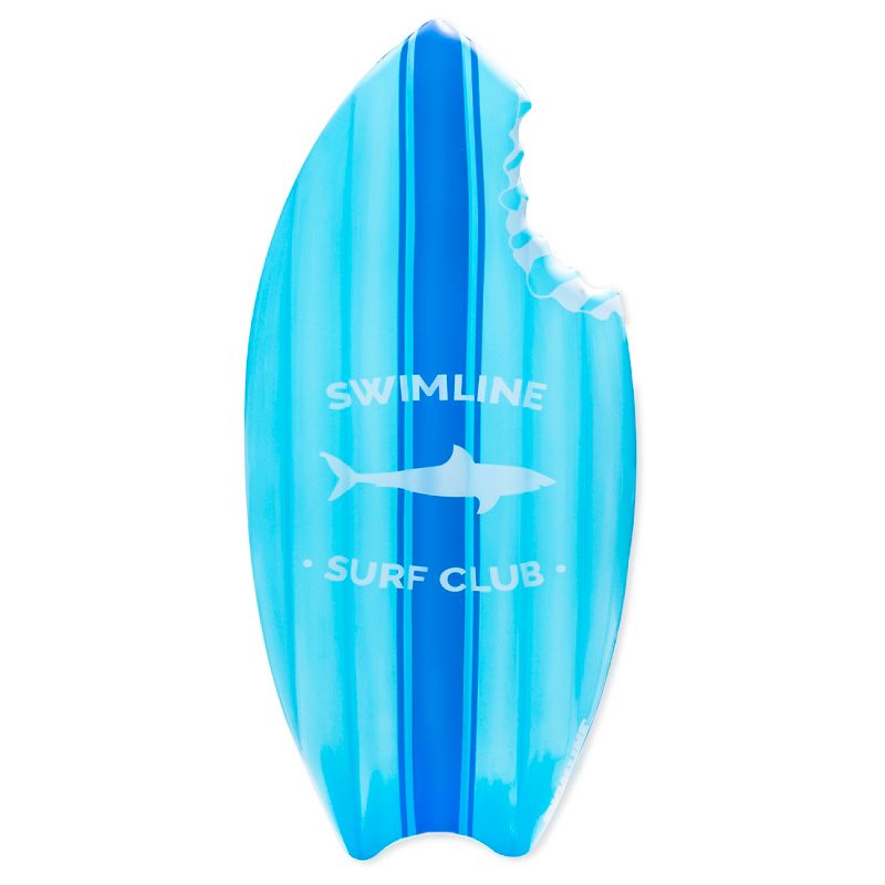 Swimline Shark Bite Surfboard Swimming Pool Inflatable Raft - 73" - Blue, 1 of 5