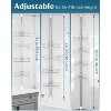 Aoibox Corner Shower Caddy Tension Pole, Quick Setup, Rust-Free Bathroom Shower Organizer for Shampoo Storage, 4-Tier Adjustable Shelf, Drill Free - 2 of 4