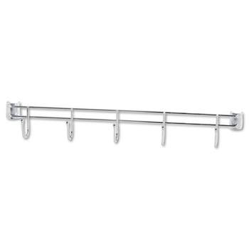 Alera Hook Bars For Wire Shelving Five Hooks 24" Deep Silver 2 Bars/Pack SW59HB424SR