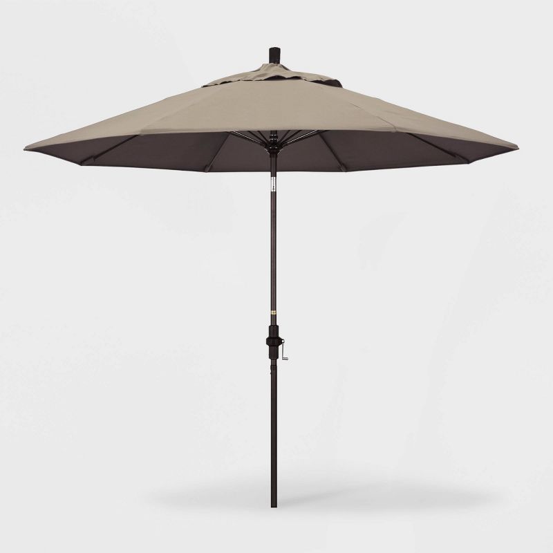 9' Aluminum Collar Tilt Crank Sunbrella Patio Umbrella - California Umbrella, 1 of 9