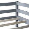 NicBex Twin Size Bunk Bed Convertible Triple Wooden Bed Frame with 2 Ladders and Full Length Guardrail, No Box Spring Required - 4 of 4