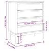 vidaXL Chest of Drawers Hallway Bedroom Furniture Solid Wood Pine - 4 of 4