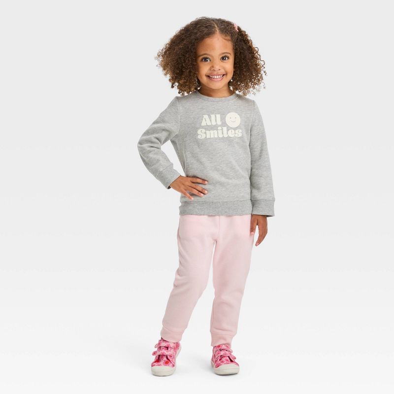 Toddler Girls' Fleece Sweatshirt - Cat & Jack™, 4 of 11