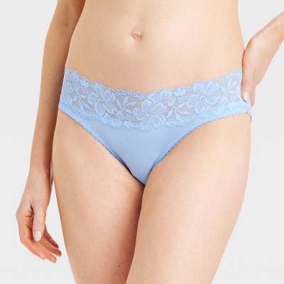 Women's Fashion Cotton Bikini Underwear - Auden™ Blue S : Target
