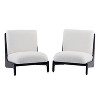 Scott Living Moda Accent Chair White with Black Solid Wood Frame, Set of 2 - 3 of 4