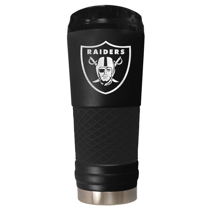 NFL Las Vegas Raiders The Stealth Draft 24oz Powder Coated Laser Etched Vacuum Insulated Tumbler, 1 of 2