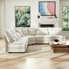 ModernLuxe 5-Seater L-Shaped Sectional Sofa with Curved Corner, Corduroy Sofa Couch with 7 Pillows (3 Throw + 4 Lumbar) - 4 of 4