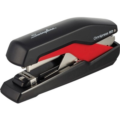 Rapid Supreme Omnipress SO60 Heavy-Duty Full Strip Stapler 60-Sheet Cap. Black/Red 5000591