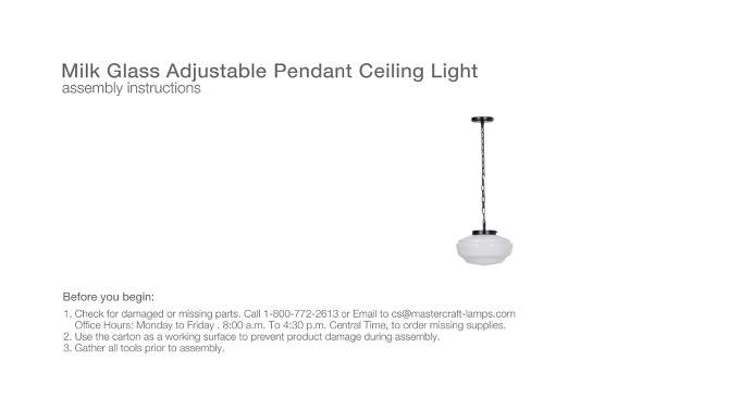 Milk Glass Adjustable Pendant Ceiling Light - Hearth & Hand™ with Magnolia, 2 of 7, play video