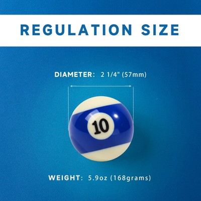 Professional Grade Multicolor Polyester Resin Billiard Pool Ball Set