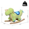 Plush Green Dinosaur Rocking Toy with Sounds - 3 of 4