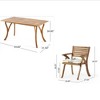 FIONECA 7-Piece Outdoor Teak Wood Dining Set with Cushioned Chairs ¨C Durable Patio Furniture for Garden, Backyard, and Porch - 3 of 4